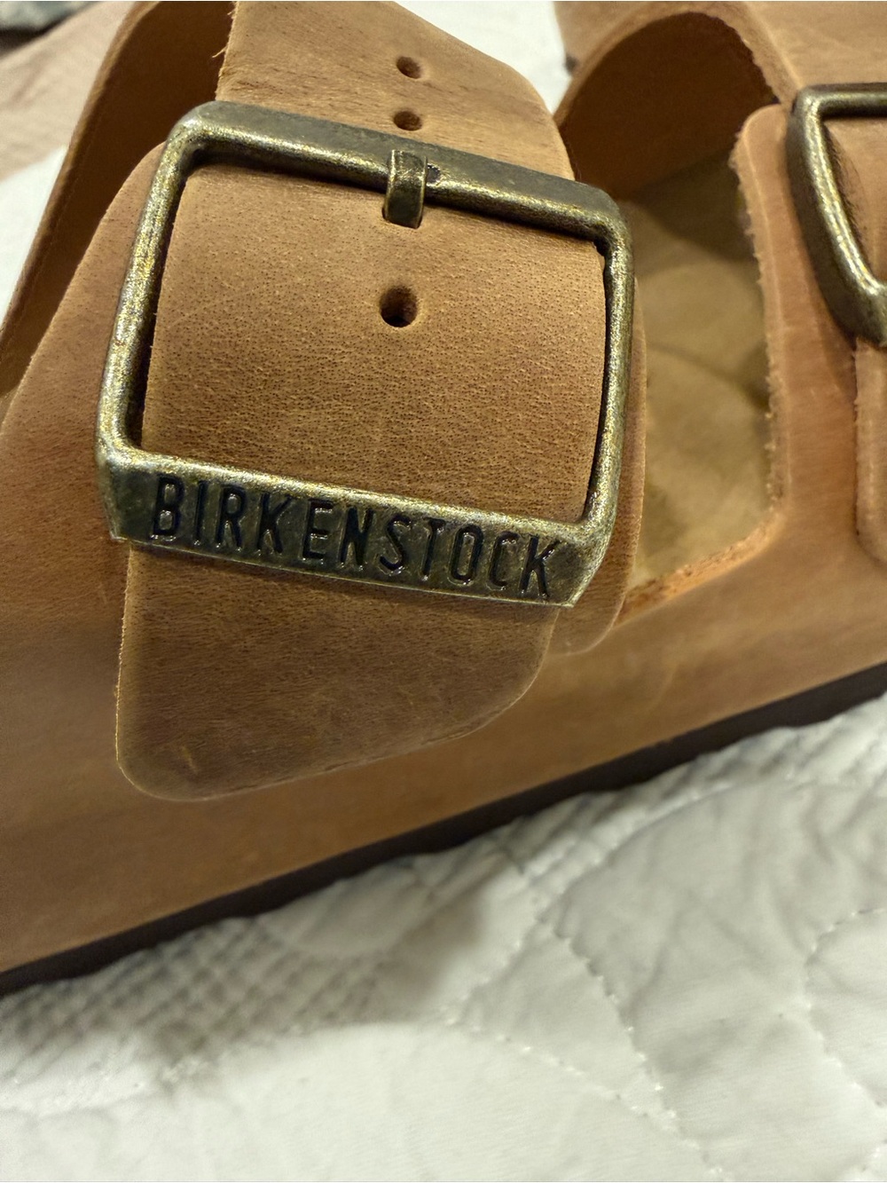 Birkenstock Men's Brown Leather Two-Strap Sandals - Picture 12 of 15